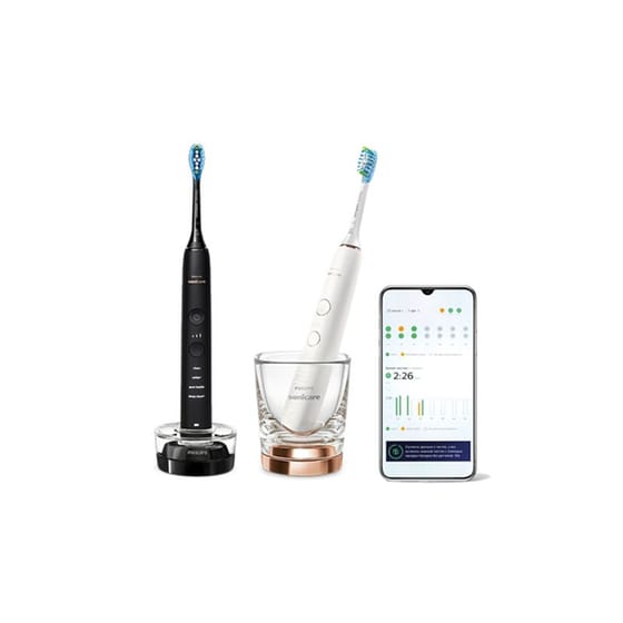 Σετ Ηλεκτρικές Οδοντόβουρτσες PHILIPS Sonicare DiamondClean 9000 HX9914/57 - Μαύρο/Ροζ Χρυσό image 1