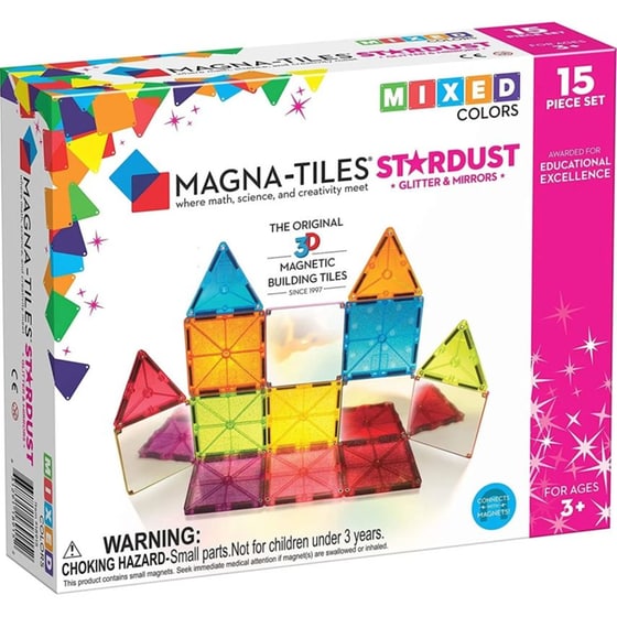 Magna Tiles Stardust Μαγνητικό Παιχνίδι 15 κομματιών image 0