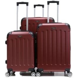 Σετ Βαλίτσες Ταξιδίου 3 Τμχ Traveleo - Κόκκινο