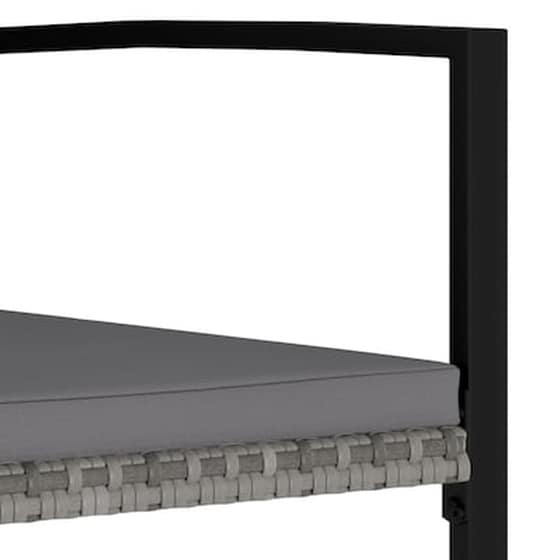 Καρέκλες Τραπεζαρίας Κήπου Vidaxl από Συνθετικό Ρατάν 2 Τεμ. 53x58.5x83cm - Γκρι image 5