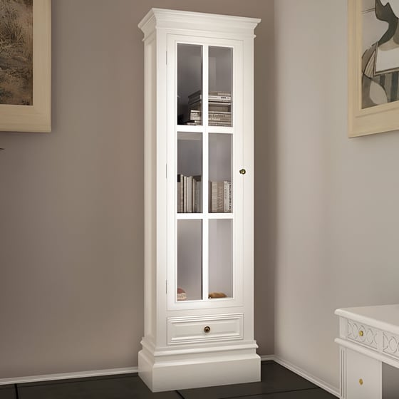 Βιβλιοθήκη/Βιτρίνα VidaXL από Ξύλο 38x25.5x138 cm - Λευκή image 1