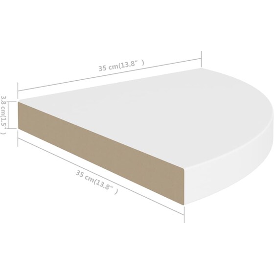 Ράφια Τοίχου VidaXL από MDF Σετ 4 Τμχ 35x35 cm - Λευκό image 7