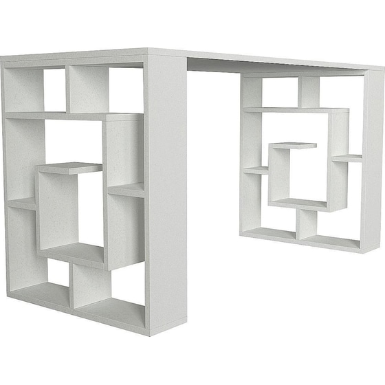 Γραφείο ArteLibre Line από Μοριοσανίδα/Μελαμίνη 140x60x74cm - Λευκό image 1