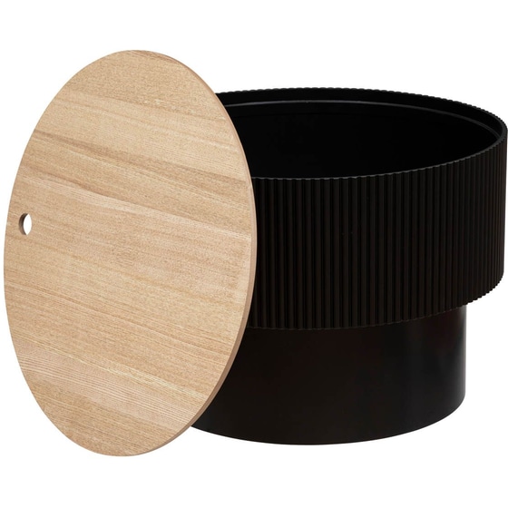 Τραπεζάκι Σαλονιού Spitishop από MDF Φ55x38cm - Μαύρο image 2