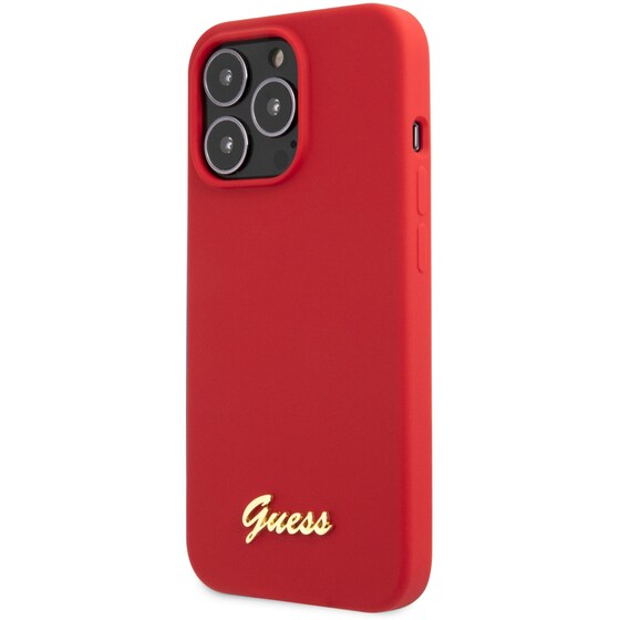 Θήκη Apple iPhone 13 Pro - Guess Vintage Script Gold Logo Collection - Κόκκινο image 4