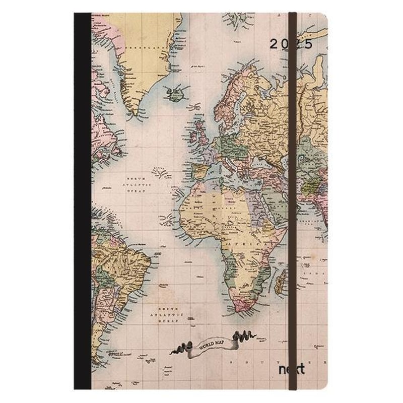NEXT Ημερολόγιο Ημερήσιο Next 2025 12M World Map Ii 12x17 cm