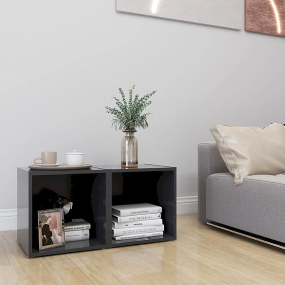 Έπιπλα Τηλεόρασης Vidaxl Μοριοσανίδα 4 Τμχ  37x35x37cm  - Γκρι image 6