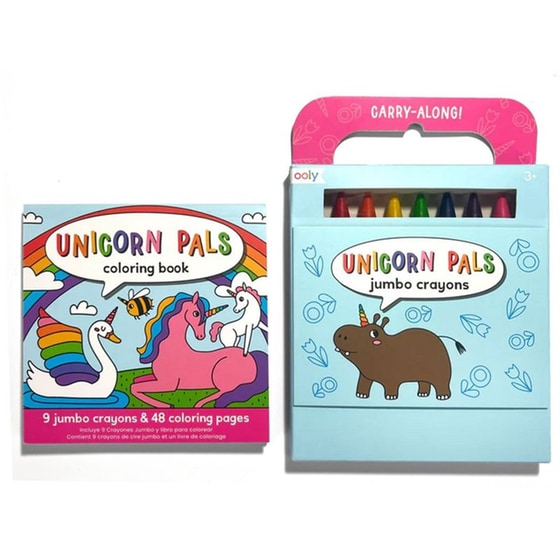 Σετ Ζωγραφικής & Κηρομπογιά Ooly Jumbo Unicorn (10 Τεμάχια) image 2
