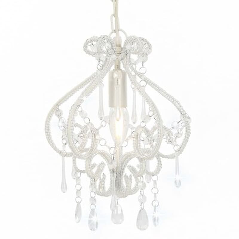 VIDAXL Vidaxl Φωτιστικό Οροφής Με Χάντρες Στρογγυλό Λευκό Ε14