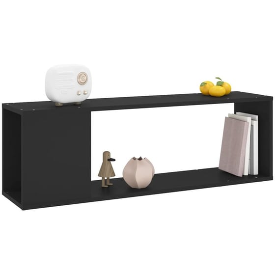 Έπιπλο Τηλεόρασης VidaXL από Μοριοσανίδα 100x24x32cm - Μαύρο image 3