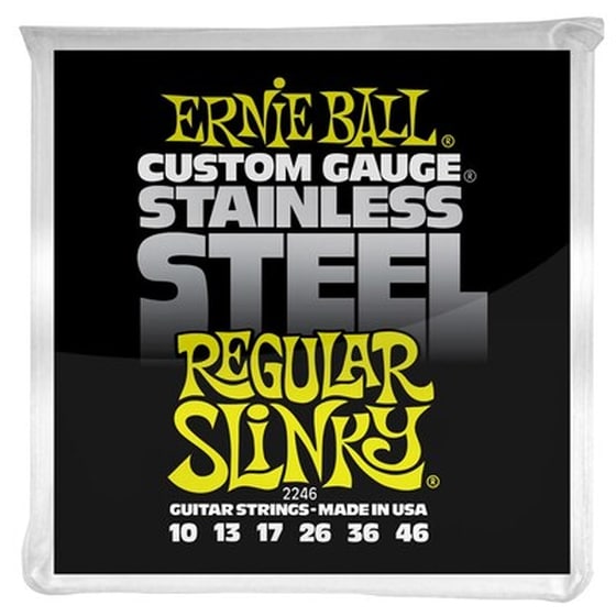 Σετ 6 Χορδές Ηλεκτρικής Κιθάρας Ernie Ball 2246 Stainless Steel Regular Slinky 010 - 046 image 1