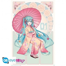 Αφίσα Vocaloid: Hatsune Miku - Sakura Kimono Κάθετη 61x92 cm