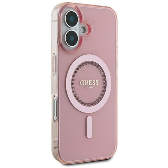 Θήκη Apple iphone 16 - Guess Iml Rhinestones - Ροζ image 2