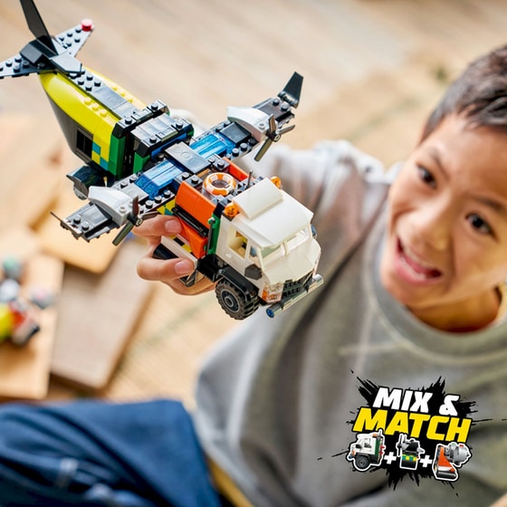 LEGO® City Συλλογή με Αεροπλάνο, Φορτηγό Εξυπηρέτησης & Χόβερκραφτ (60505) image 4