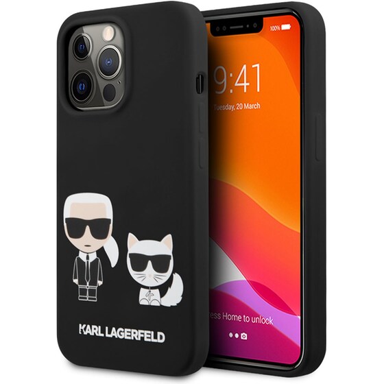 Θήκη Apple iPhone 13 Pro - Karl Lagerfeld Hard Case Karl+Choupette - Black image 3