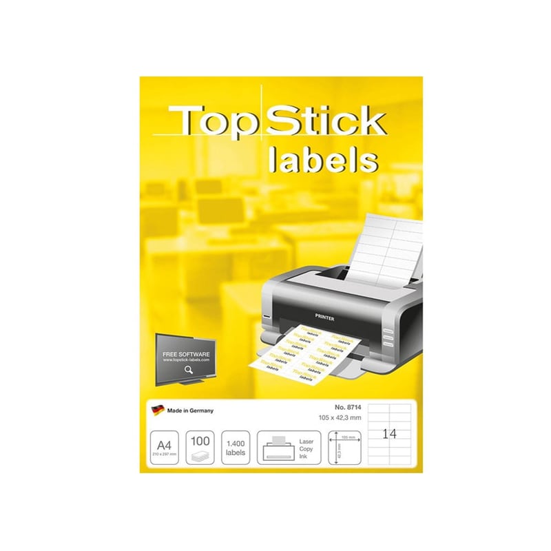 Topstick 8714 – Αυτοκόλλητες Ετικέτες (105×42,3mm)