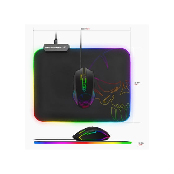 Spirit of Gamer RGB Gaming Mouse Pad 300mm με RGB Φωτισμό Μαύρο image 2