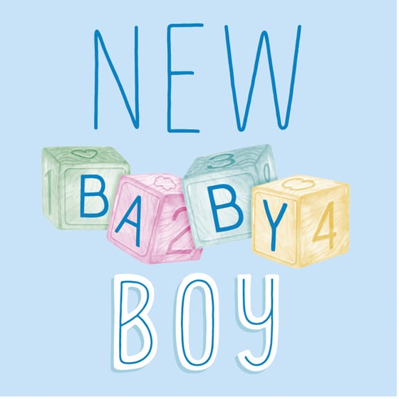 Ευχετήρια Κάρτα Legami New Baby Boy - 7x7cm image 1