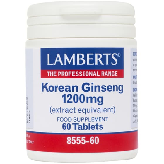 Ειδικό Συμπλήρωμα Διατροφής Lamberts Korean Ginseng 1200mg - 60 ταμπλέτες image 0