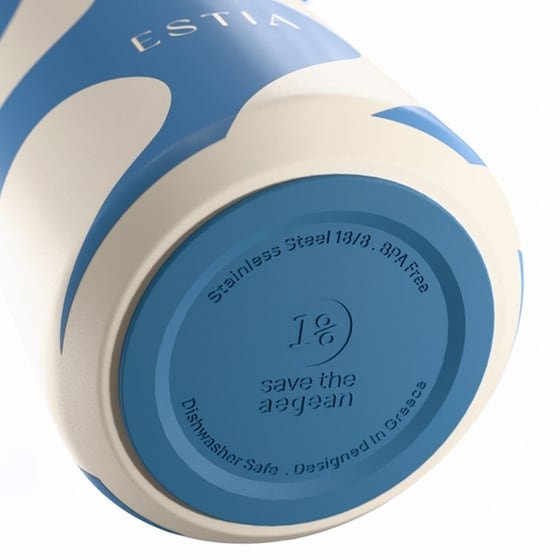 Μπουκάλι Θερμός Estia Pulse Save The Aegean Ocean Waves 500 ml image 2