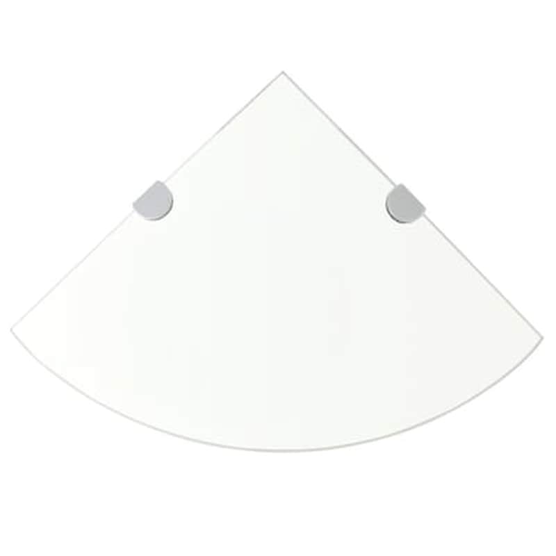 VIDAXL Ράφια Τοίχου VidaXL Γωνιακά από Γυαλί 25x0.8x25 cm 2 Τμχ - Διάφανο