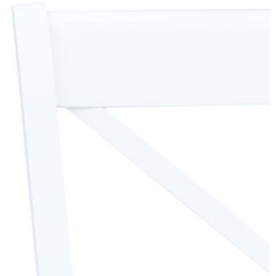 Καρέκλες Τραπεζαρίας Vidaxl από Μασίφ Ξύλο Καουτσουκόδεντρου 2 Τμχ - Λευκές image 3