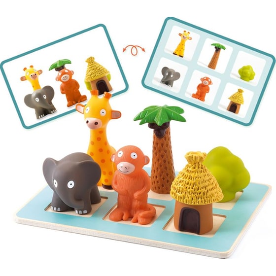 Djeco Εκπαιδευτικό Eduludo Ζωάκια Ζούγκλας image 1