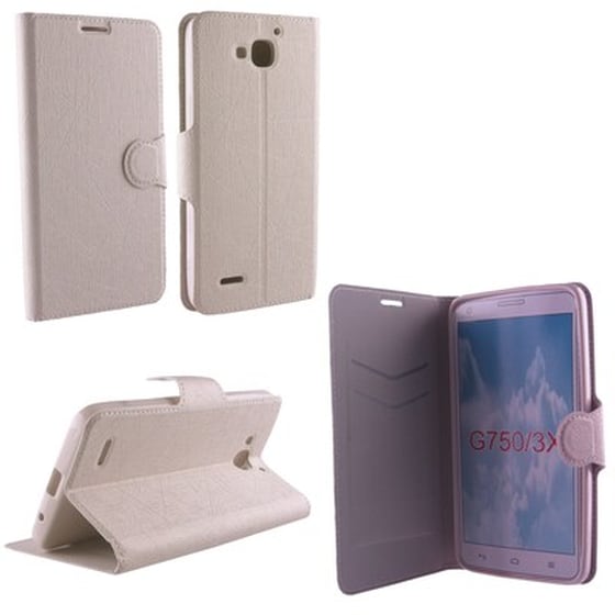Θήκη Huawei Ascend G750 - Volte-Tel Line Leather TPU - White image 0