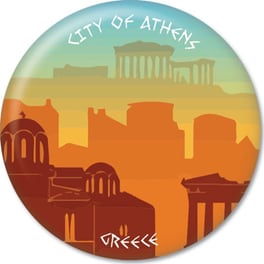 Μαγνήτης GNF THINKOFGREECE Ακρόπολη και Εκκλησία 5.9 cm