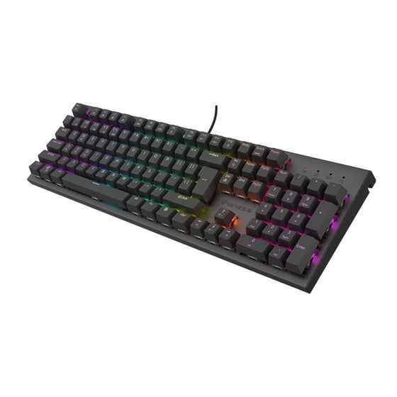 Genesis Thor 303 Gaming Μηχανικό Ενσύρματο USB Πληκτρολόγιο RGB Μαύρο (US) image 3