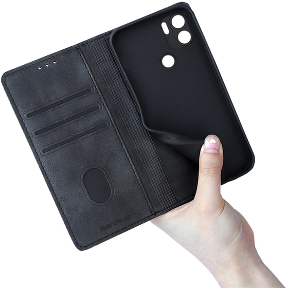 Θήκη Xiaomi Redmi A2 Plus - Sonique Vintage Magnet Book - Μαύρο image 4