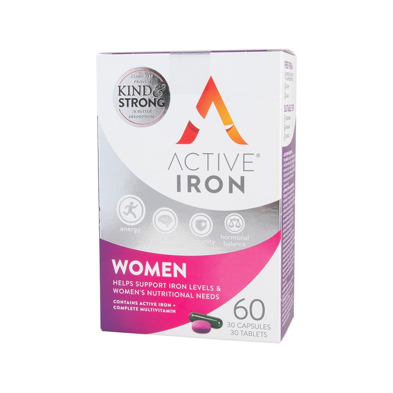 Μέταλλα Bionat Active Iron Women - 30 κάψουλες και 30 ταμπλέτες