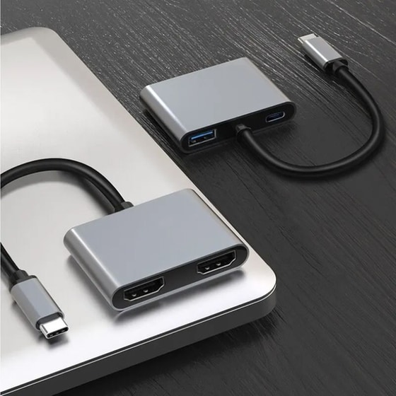 Docking Station Powertech  PTH-113 4 Θυρών 100W - Γκρι image 2