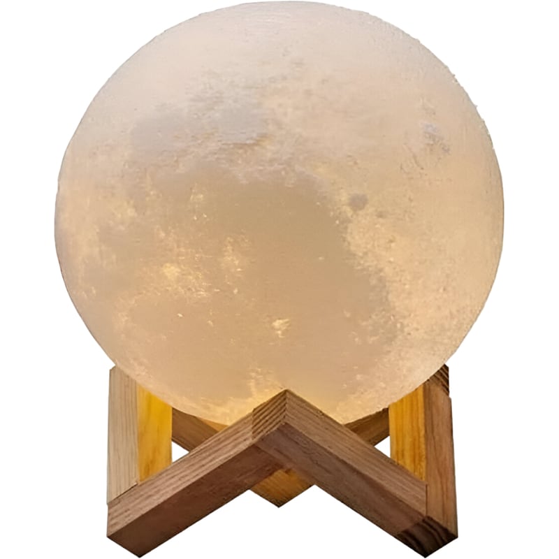Ανάγλυφο Φωτιστικό Αφής 3d Φεγγάρι Moon Light Led επαναφορτιζόμενο με 3 αποχρώσεις