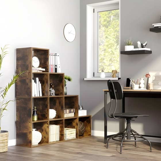 Βιβλιοθήκη Vasagle LBC10BX από Συνδυασμό Ξυλείας 129.5x29x129.5 cm - Καφέ image 1