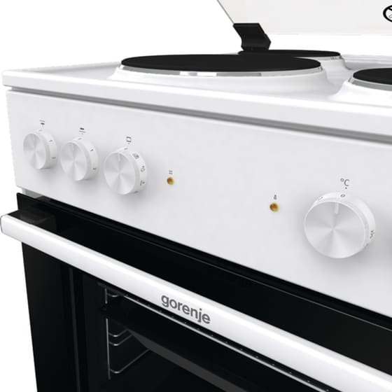 Ηλεκτρική Κουζίνα Εμαγιέ GORENJE GE6A40WB 71 lt Λευκό image 3
