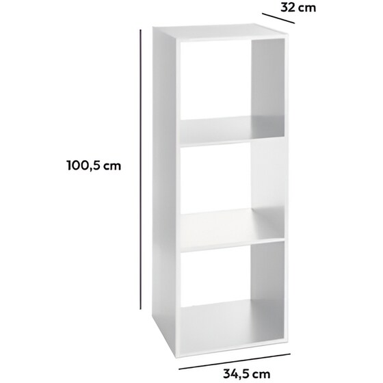 Βιβλιοθήκη Ραφιέρα 5Five από Μοριοσανίδα 32x100.5cm - Λευκή image 1