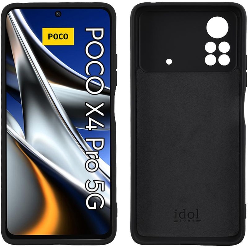 IDOL1991 Θήκη Xiaomi Poco X4 Pro 5G - Idol1991 Velvet TPU Full Cmera Protection - Black