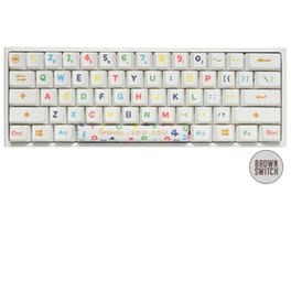 Ducky One 2 Mini SOU Gaming Μηχανικό Πληκτρολόγιο 60% με Cherry MX Brown διακόπτες και RGB φωτισμό (US) Λευκό