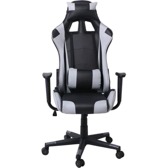 Καρέκλα Gaming Woodwell BF8000 από Τεχνητό Δέρμα - Μαύρη/ Γκρι image 2