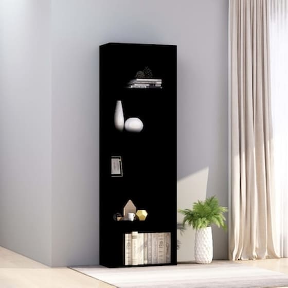 Βιβλιοθήκη VidaXL από Μοριοσανίδα 60x30x189 cm - Μαύρο image 1