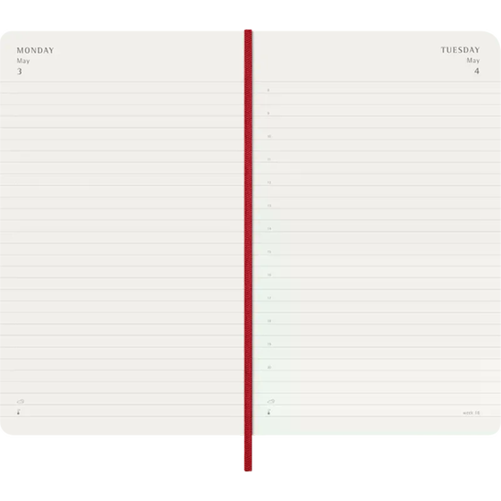 Ημερολόγιο Ημερήσιο 2027 Moleskine 12M L Soft Cover Κόκκινο image 1