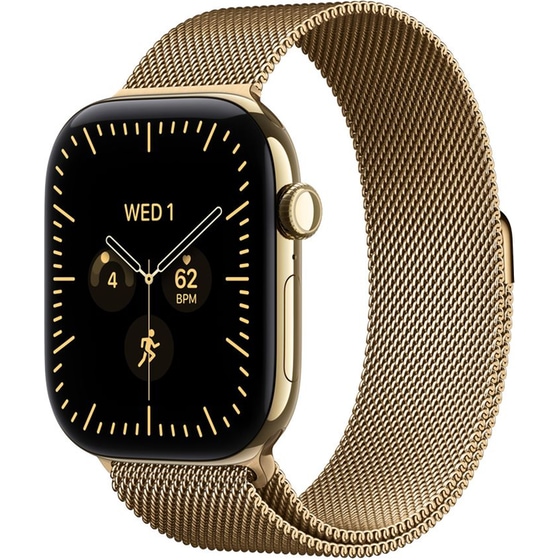 Apple Watch Series 12 GPS + Cellular 46mm Radiant Gold Titanium Case with Radiant Gold Milanese Loop - M/L image 0