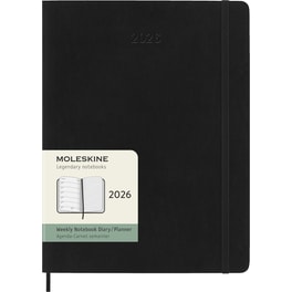 Ημερολόγιο Εβδομαδιαίο Moleskine 2026 12Μ ΧLarge Black Soft