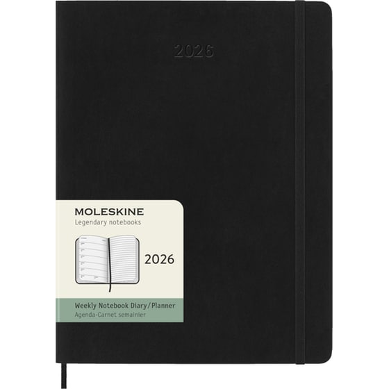 Ημερολόγιο Εβδομαδιαίο Moleskine 2026 12Μ ΧLarge Black Soft image 0