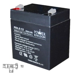 Power Kingdom Μπαταρία Μολύβδου 12volt 4.5ah, T2