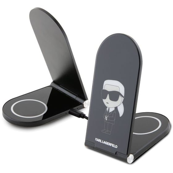 Ασύρματος Φορτιστής Karl Lagerfeld Magnetic Desk Charger 15W - Black image 0