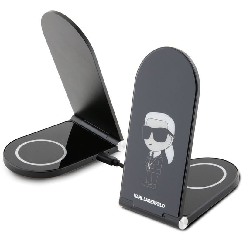 KARL LAGERFELD Ασύρματος Φορτιστής Karl Lagerfeld Magnetic Desk Charger 15W - Black