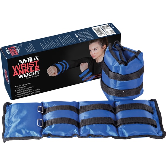Βαράκια Άκρων 2 x 5 kg Σταθερού Βάρους Amila 44169 από Νάιλον - Μπλε image 1