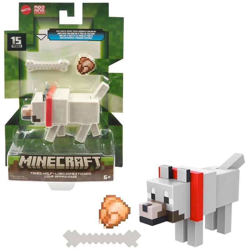 Mattel Φιγούρα Minecraft 8 Εκ. – Tamed Wolf